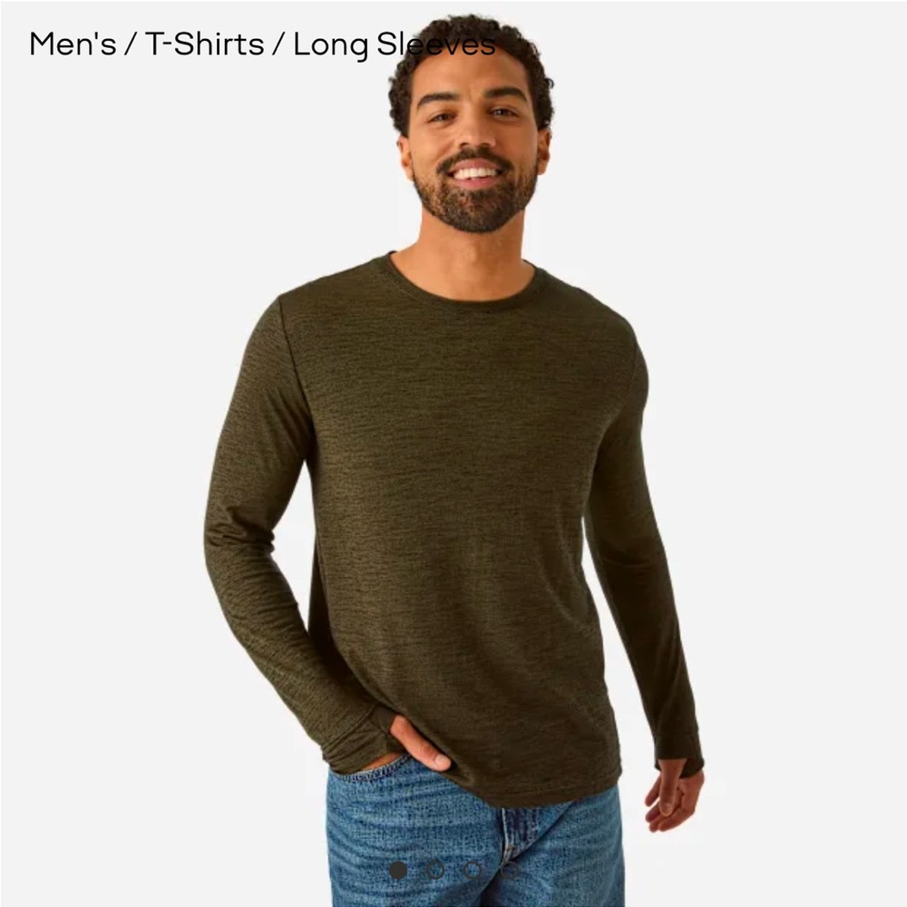 Bombas Merino Wool Blend long Sleeve Crew Neck T Shirt